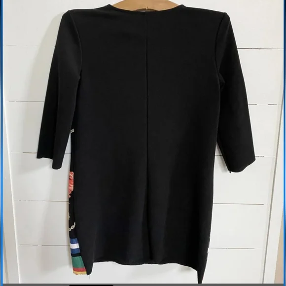 Zara Basic Women's 3/4 Sleeve Floral Print Mini Sheath Dress - Picture 3 of 10